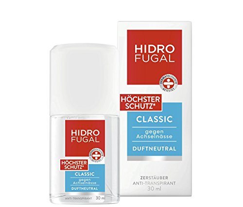 Hidrofugal Classic Höchster Schutz Anti-Transpirant Deo Spray mit dezentem Duft, 4er Pack (4 x 30 ml)