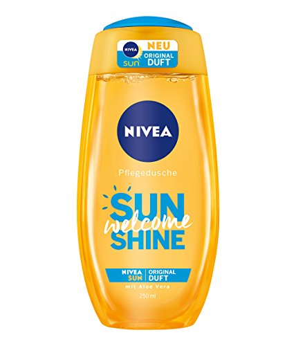 NIVEA Welcome Sunshine Pflegedusche mit Aloe Vera im 6er Pack (6 x 250 ml), mildes Duschgel mit dem einzigartigen NIVEA Sun Sonnencreme Duft, sommerlich frische Dusche pflegt die Haut