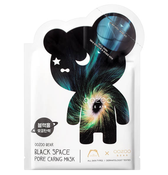 THE OOZOO Bear Black Space - Poren verfeinernde Maske