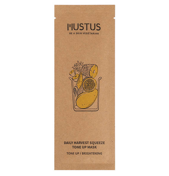 MUSTUS Daily Harvest Squeeze Tone up Mask - Gesichtsmaske für einen strahlenden Teint