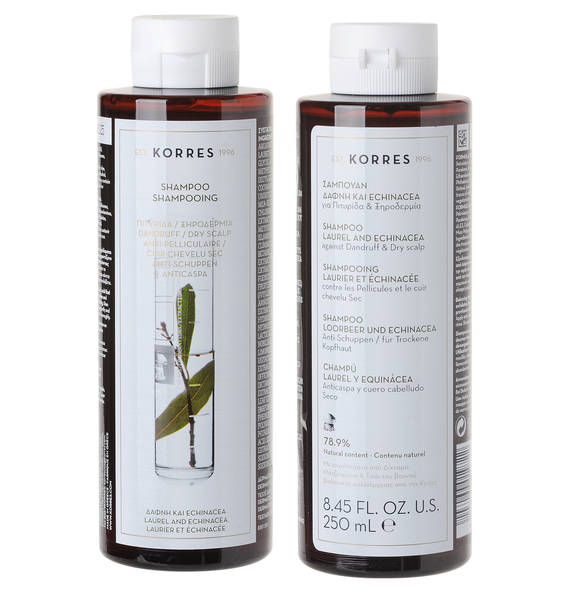 Korres Laurel & Echinacea Anti-Schuppen Shampoo für trockene Kopfhaut 250 ml