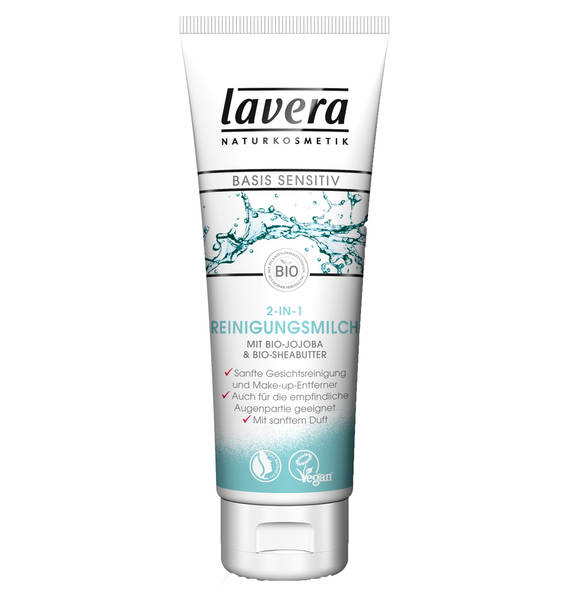 Lavera Basis Sensitiv Reinigungsmilch 2in1 125 ml