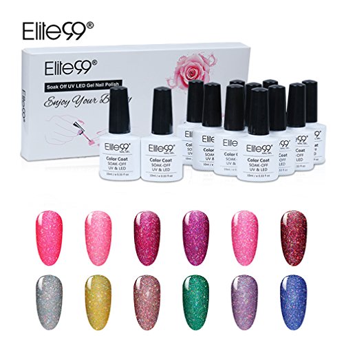 elite99 10 ml Soak-off-UV-LED Gel Nagellack Bling Neon Farbe Nail Art Maniküre